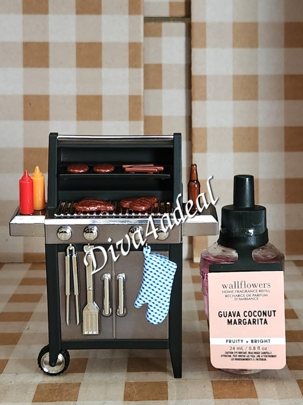Bath & Body Works GRILL Nightlight Wallflower Plug & Refill 2PC Bundle